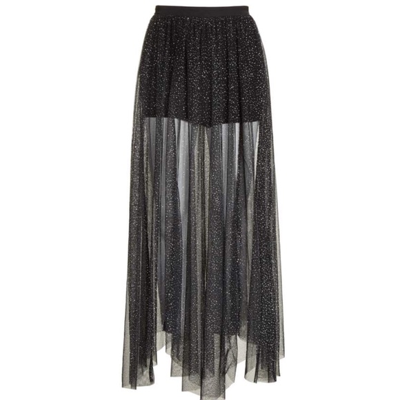 Free People High waisted glitter maxi tulle skirt - Picture 4 of 6
